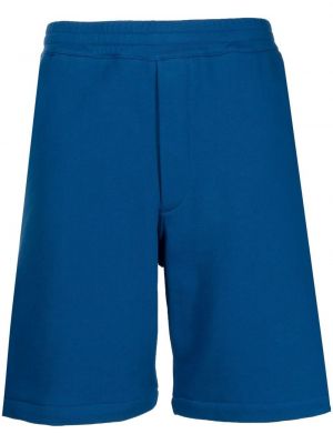 Bombažne kratke hlače Alexander Mcqueen modra
