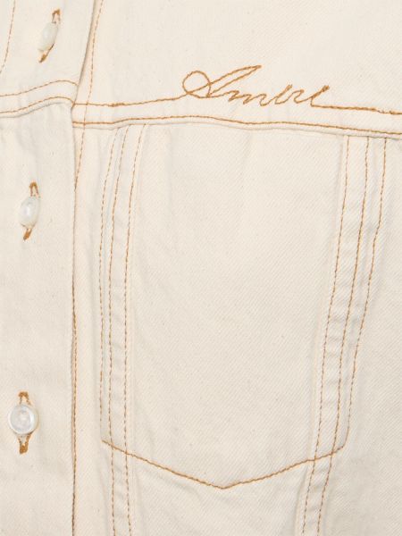 Camicia jeans di cotone Amiri beige