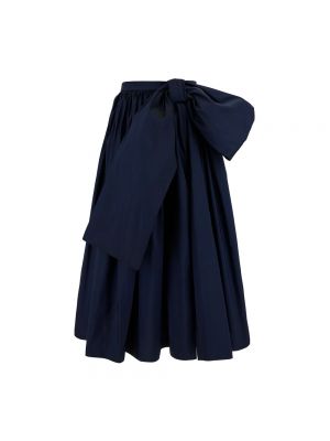 Niebieska długa spódnica z kokardką Alexander Mcqueen