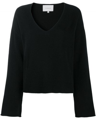 Jersey con escote v de tela jersey oversized La Collection negro