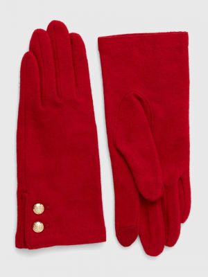 Rękawiczki wełniane Lauren Ralph Lauren czerwone