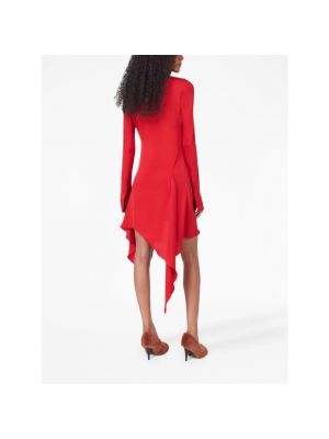 Sukienka mini asymetryczna Stella Mccartney czerwona