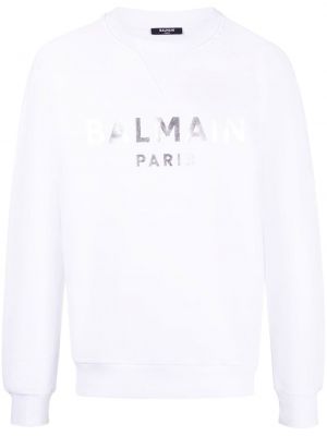 Trykt sweatshirt Balmain hvit