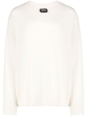 Вълнен пуловер от алпака вълна A.p.c. бяло