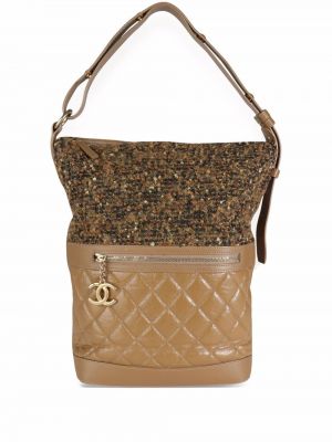 Ватирани чанта за ръка от туид Chanel Pre-owned