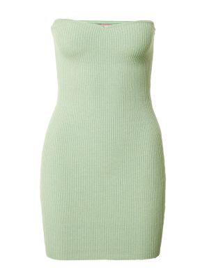 Pletené pletené šaty Edikted zelená