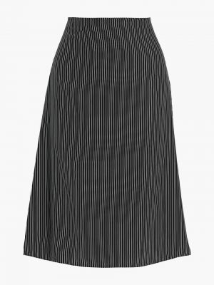 Шелковая юбка в полоску Rag & Bone, черный