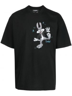 T-shirt mit print Domrebel schwarz