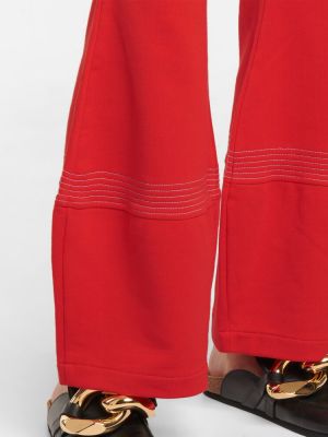 Spodnie sportowe bawełniane Jw Anderson czerwone