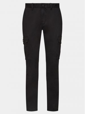 Bavlnené slim fit priliehavé nohavice Tommy Jeans čierna