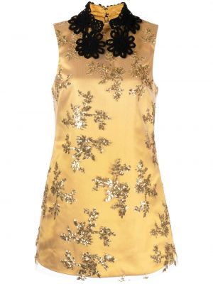 Sukienka mini z cekinami Macgraw złota