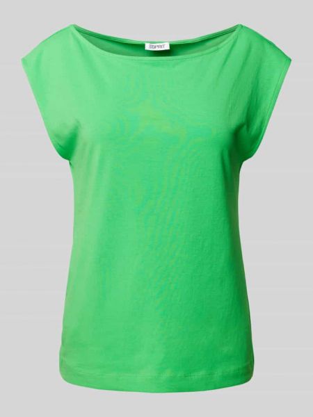 Koszulka w jednolitym kolorze Esprit zielona