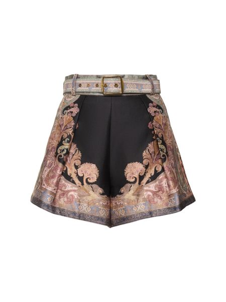 Bomuld silke shorts Zimmermann sort