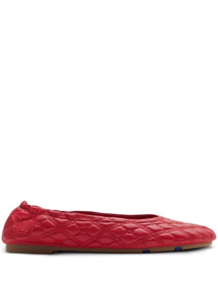 Кожени ниски обувки Burberry червено