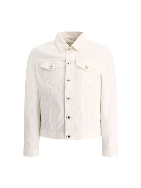 Biała kurtka jeansowa Brunello Cucinelli