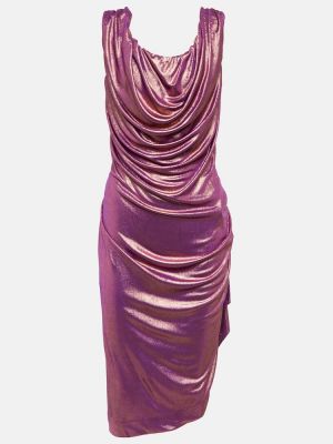 Haljina s draperijom Vivienne Westwood ljubičasta