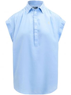 Megztas medvilninis siuvinėtas polo marškinėliai Polo Ralph Lauren