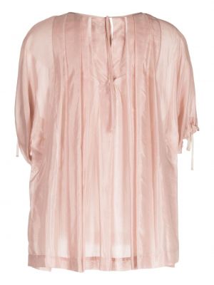 Bluse mit plisseefalten Shanshan Ruan pink