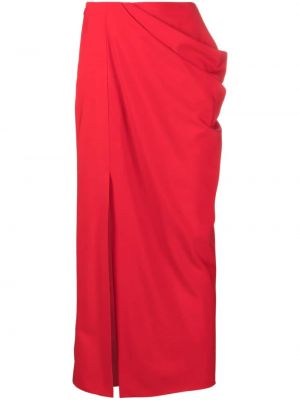 Długa spódnica drapowana Alexander Mcqueen czerwona