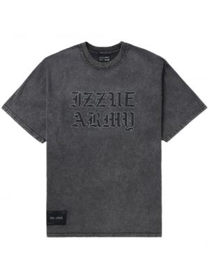 T-shirt en coton à imprimé Izzue gris