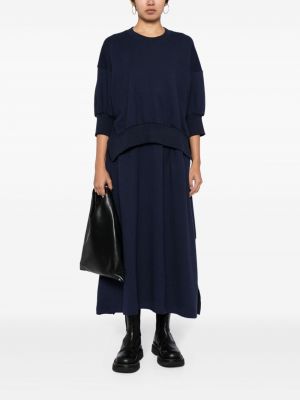 Plisované midi sukně Yohji Yamamoto modré