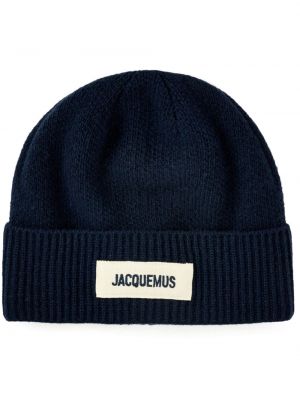 Вълнена шапка от мерино вълна Jacquemus синьо