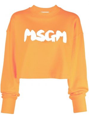 Trykt sweatshirt Msgm oransje