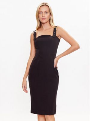 Slim fit koktejlové šaty Versace Jeans Couture černé