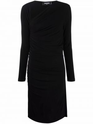 Ασύμμετρη κοκτέιλ φόρεμα Dsquared2 μαύρο