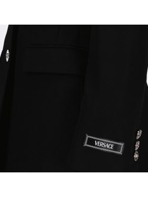 Blazer de lana Versace negro