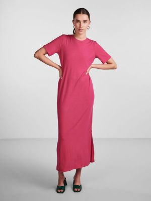 Μάξι φόρεμα Pieces ροζ