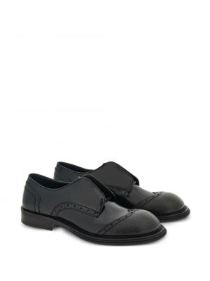 Nėriniuotos derby batai su raišteliais Ferragamo juoda