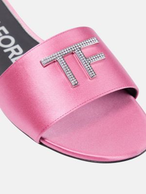 Сатенени ниски обувки Tom Ford розово