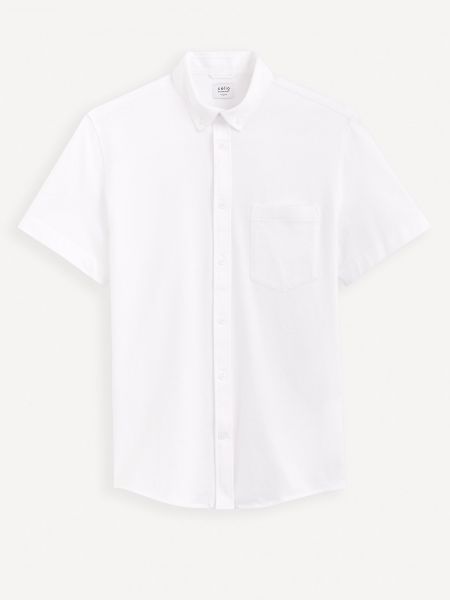 Košile s krátkými rukávy Celio bílá