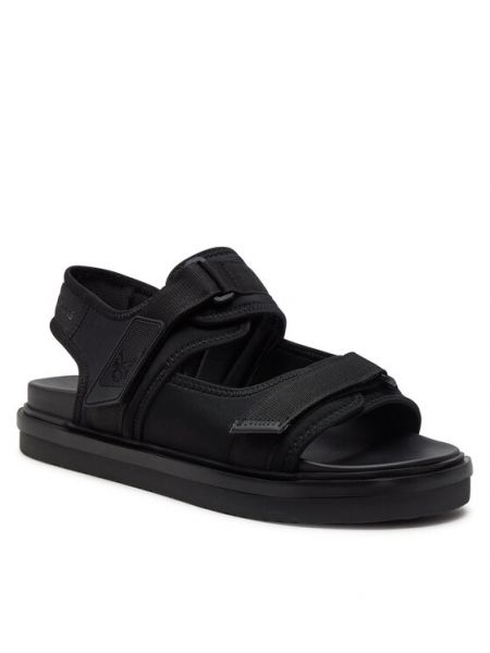 Sandale cu velcro Calvin Klein Jeans negru