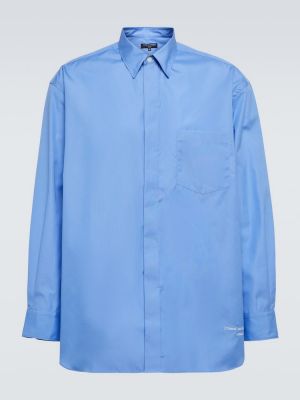 Camicia ricamata di cotone Comme Des Garçons Homme blu