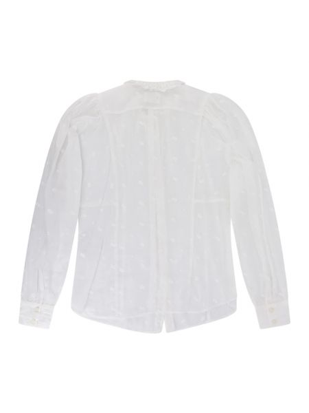 Camisa de algodón con volantes Isabel Marant étoile blanco