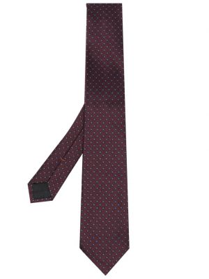 Cravată de mătase cu imprimeu geometric Zegna roșu