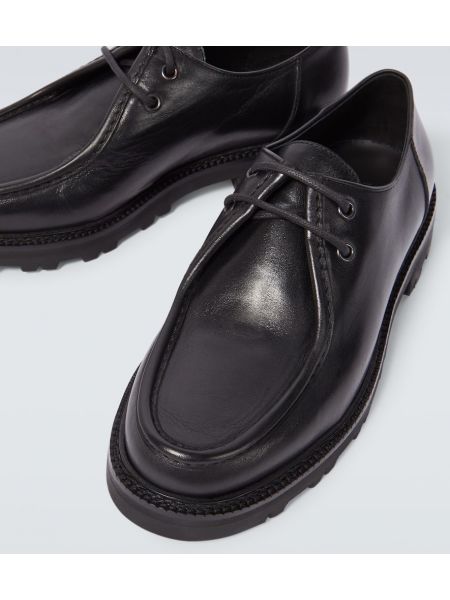 Dabīgās ādas derbija stila kurpes Bode melns