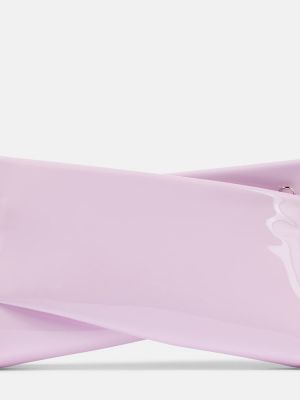 Кожени чанта тип „портмоне“ от лакирана кожа Christian Louboutin розово