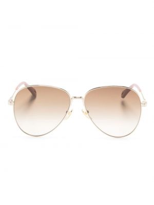 Okulary przeciwsłoneczne gradientowe Chloé Eyewear złote