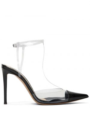 Полуотворени обувки с ток с висок ток Alexandre Vauthier черно