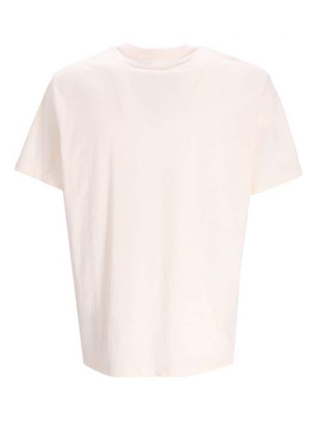 Bavlněné tričko s potiskem Armani Exchange béžové
