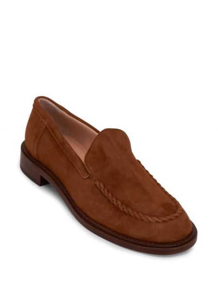 Punutud seemisnahksed loafer-kingad Agl pruun