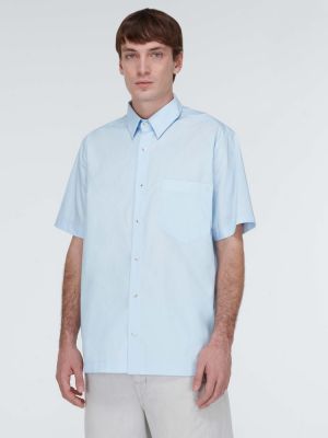 Camicia di cotone Nanushka blu