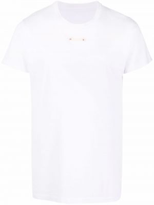 T-shirt con scollo tondo Maison Margiela bianco