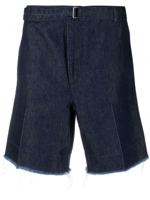 Shorts di jeans con frange Lanvin blu