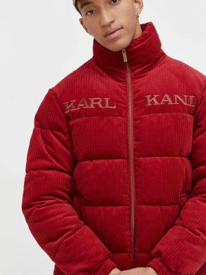 Kordbársony téli kabát Karl Kani piros