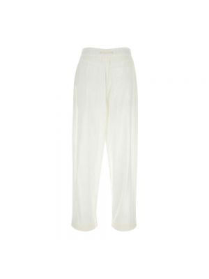 Pantalones rectos de algodón Emporio Armani blanco