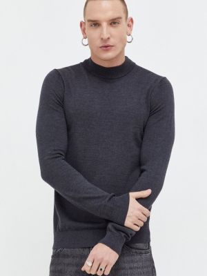 Sweter wełniany Hugo szary